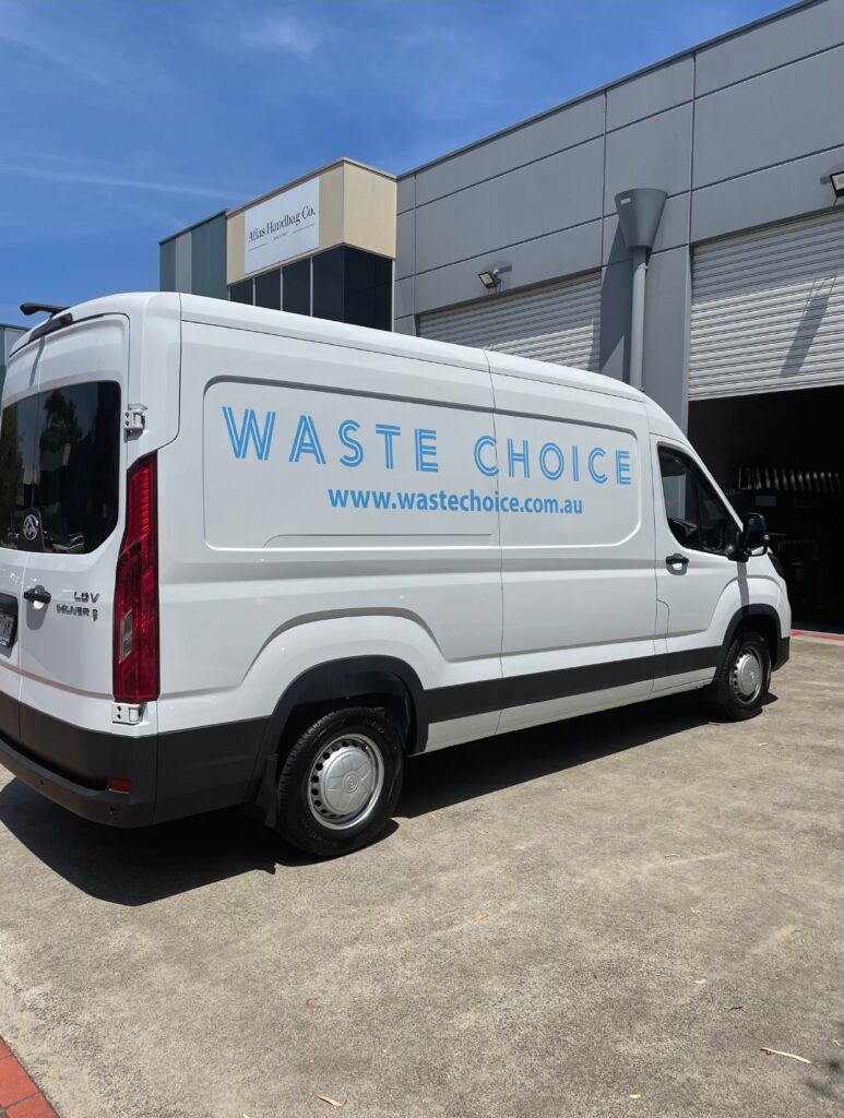 Waste Choice branded van